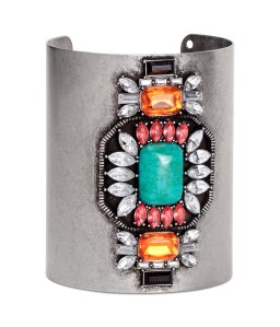 Two trends in one, accessorize with a cuff like a global warrior.
