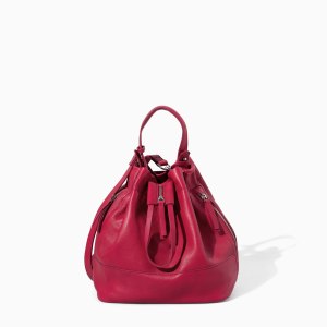 Stash all your summer essentials into a bucket bag like this one from Zara.